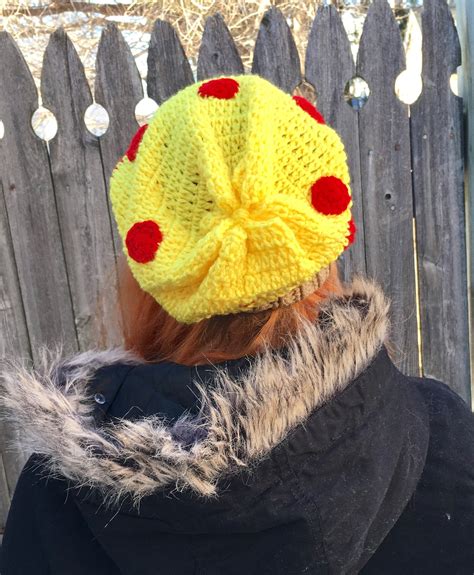 Pizza Slouchy Hat Crochet Pattern PATTERN ONLY Women's | Etsy