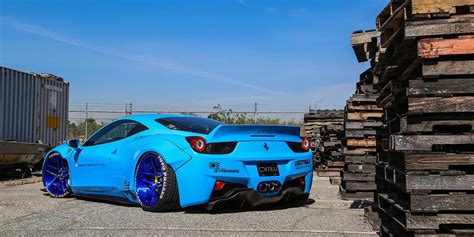 Blue Liberty Walk Ferrari 458 on Forgiato Wheels - autoevolution