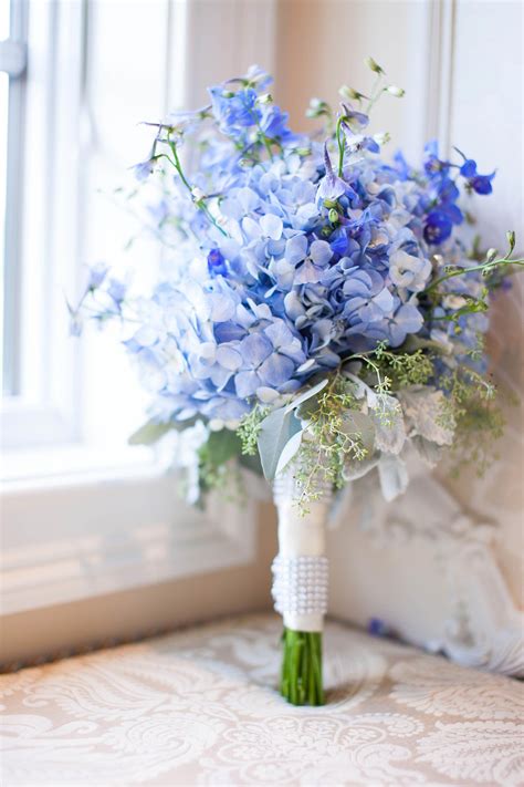 Blue Bridal Bouquet | Flower bouquet wedding, Blue wedding flowers ...