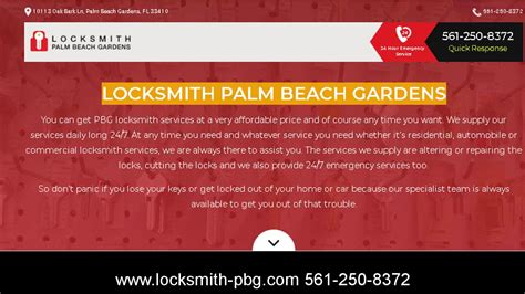 LOCKSMITH PALM BEACH GARDENS | 561-250-8372 - YouTube