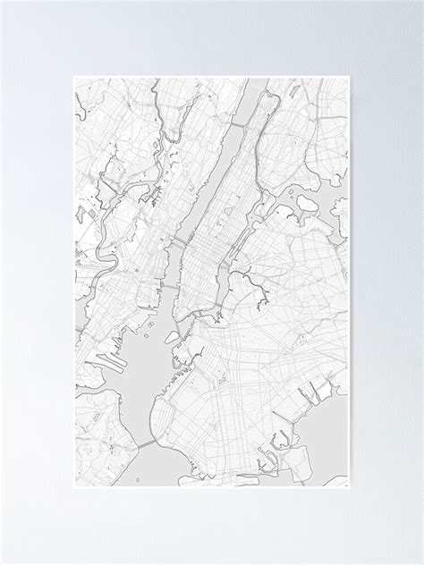 "New York City sketch map" Poster for Sale by Mapcandy | Redbubble