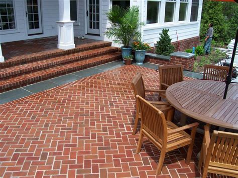 Image result for clay paver steps herringbone | Patio pavers design ...