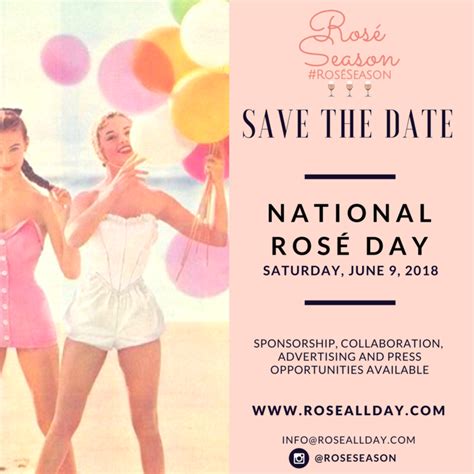 National Rose Day 2018 Save the Date Learn more: www.roseallday.com ...