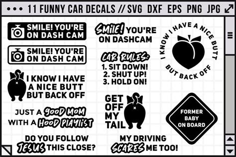 Funny Car Decals SVG Cricut Vectorency | ubicaciondepersonas.cdmx.gob.mx