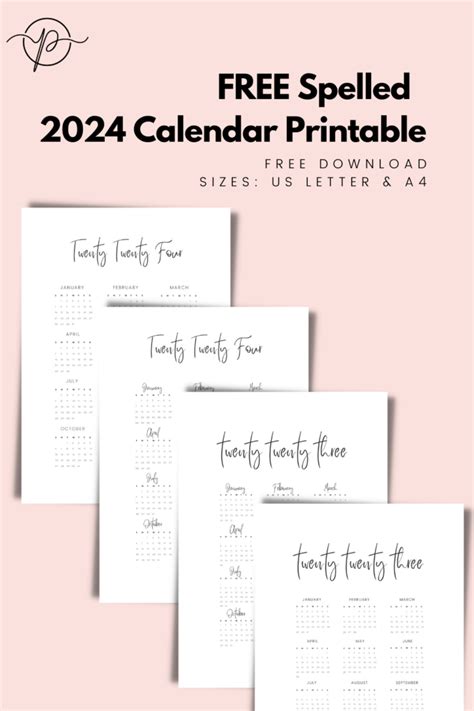 FREE 2024 Calendar Printables - 24 Gorgeous Designs