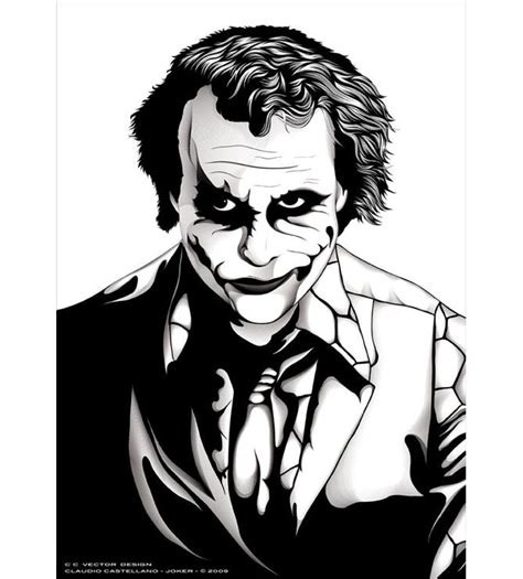 Free Joker Black And White Stencil, Download Free Joker Black And White ...