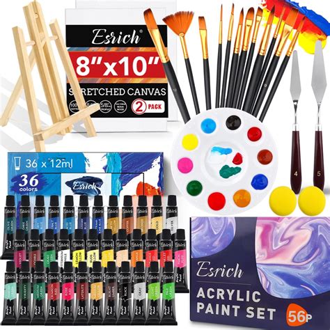 Amazon.com: Acrylic Paint Set,56 PCS Professional Painting Supplies ...