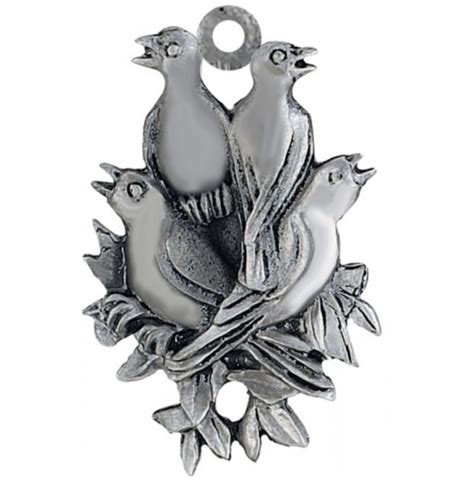 4 Calling Birds Ornament | Silver and Pewter Gifts