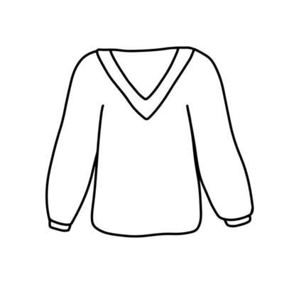 Sweater Outline Vector Art, Icons, and Graphics for Free Download