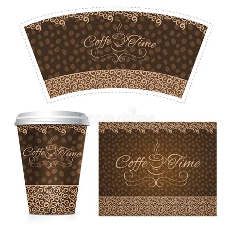 Coffee paper cup stock vector. Illustration of bean, disposable - 23219388