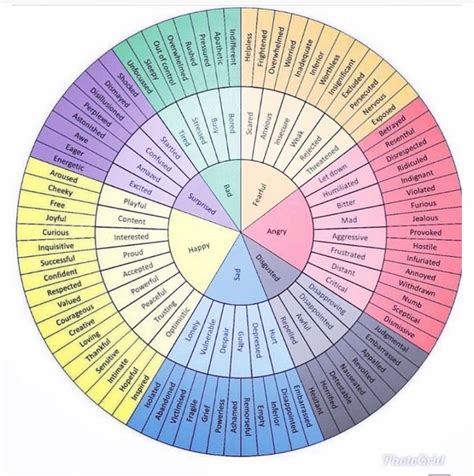 Printable Feelings Wheel For Adults