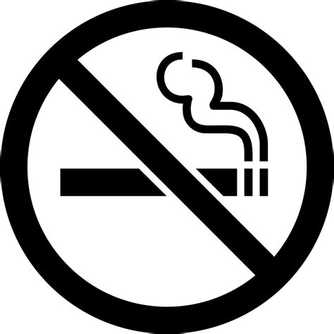 No Smoking Sign White