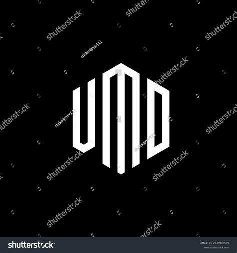 Umd White Hexagon Logo Design On Stock Illustration 2236982539 ...