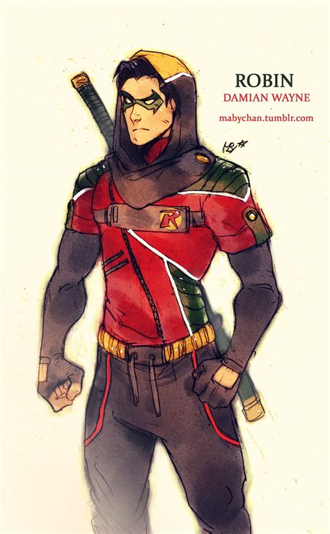 mabychan: Outfit remake for all the Robins :D | Damian wayne, Nightwing ...