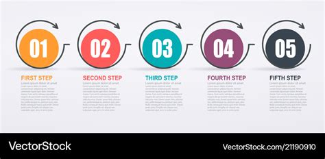 Infographic design template with 5 step structure Vector Image