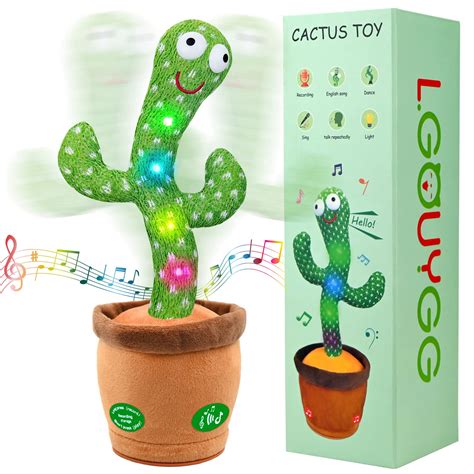 LGOUYGG Cactus Baby Tummy Time Toy, Singing Talking Mimicking with ...