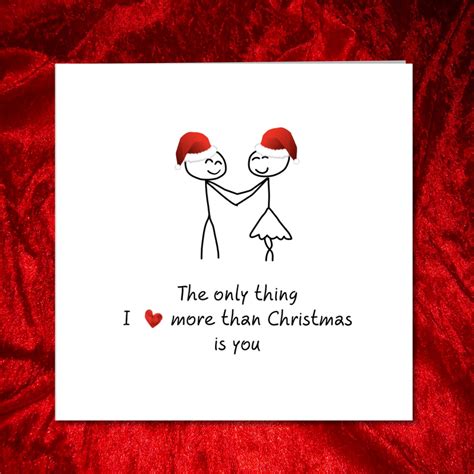 Romantic Christmas Card Love Christmas Girlfriend | Etsy