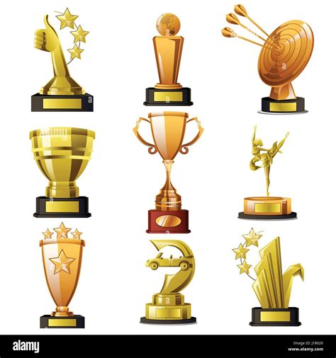 A vector illustration of Gold Winning Trophy Designs Stock Vector Image ...