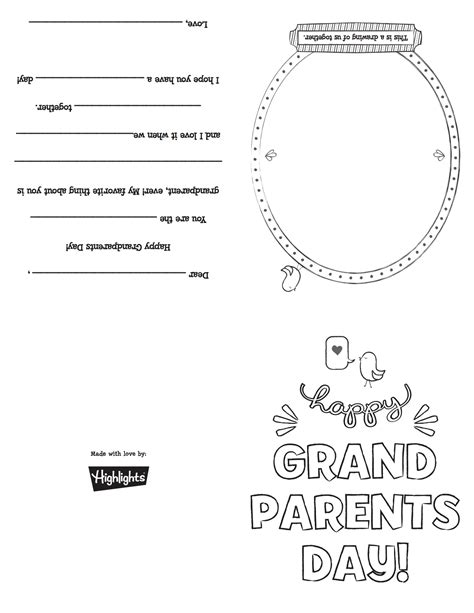 Free printable card for National Grandparents Day! (Sunday, Sept. 7th ...