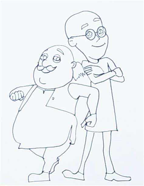 Motu Patlu Drawing Lion Coloring Pages Cartoon Drawings Drawings ...