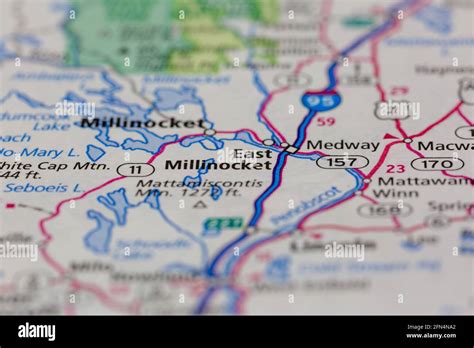 East millinocket maine map hi-res stock photography and images - Alamy