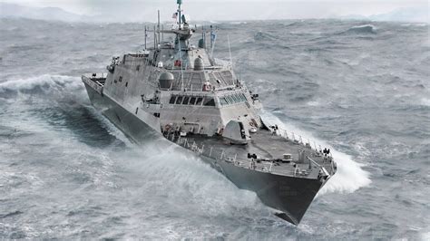 Gigantic US Navy Destroyer Ship in a Storm Battling Massive Waves