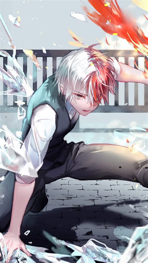 Shoto Todoroki, anime, My hell Akademia, fire, ice, manga, my hero ...