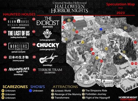 First Halloween Horror Nights 2023 Speculation Map Released for ...