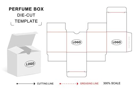 Perfume box die cut template 20216356 Vector Art at Vecteezy