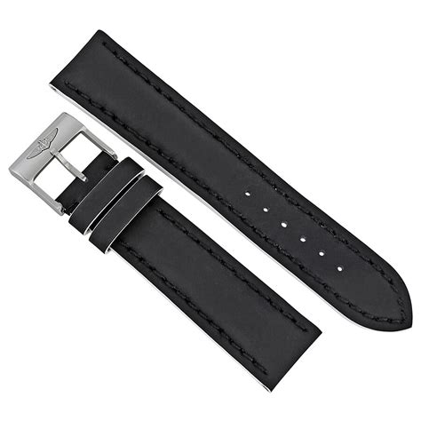 Breitling Black Leather Watch Band Strap 22mm - 20mm 226X-A20BASA.1 ...