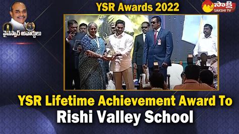 Rishi Valley School Receives YSR Lifetime Achievement Award 2022 ...