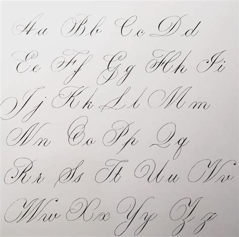 Copperplate alphabet : Calligraphy | Fontes de caligrafia, Caligrafia ...