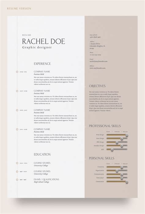 a professional resume template is shown in this image