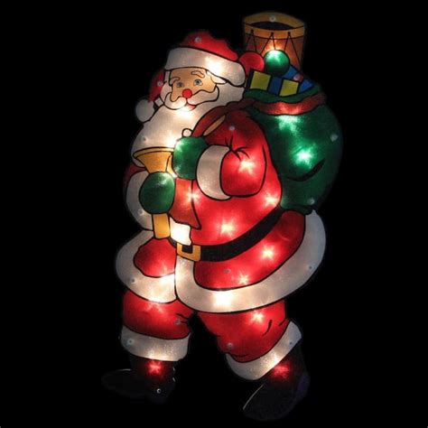 Northlight 17.75 in. Lighted Santa Claus Christmas Window Silhouette ...