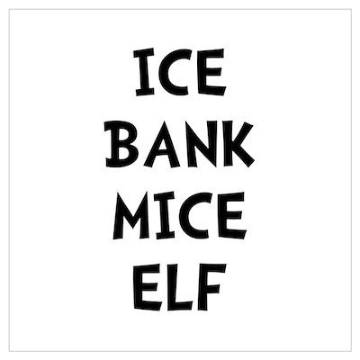 Ice Bank Mice Elf Wall Art Poster