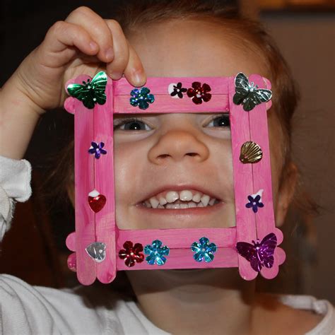 Play For a Day: Sparkly Popsicle Stick Frame