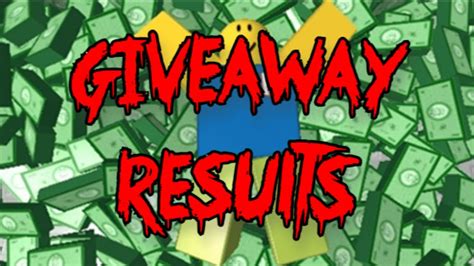 500+ Robux Giveaway RESULTS! - YouTube