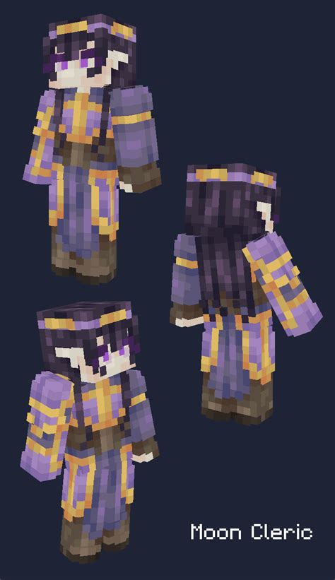 Moon Cleric Fantasy RPG Class Series Minecraft Skin