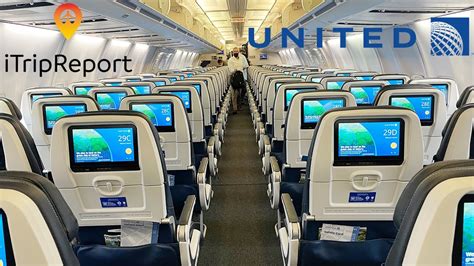 NEW INTERIOR United 757-200 Economy Class Trip Report - YouTube