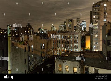 Chinatown at night, New York City, United States of America Stock Photo ...