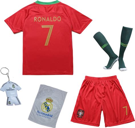 Portugal Ronaldo #7 2018 Heim Trikot und Shorts mit Socken und Wickel ...