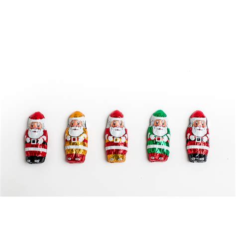 Milk Chocolate Foil Wrapped Mini Santas | Albanese Confectionery