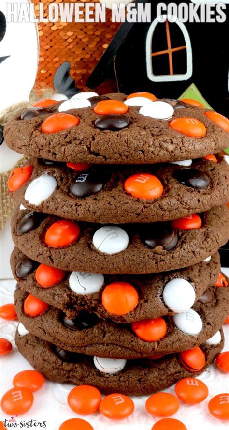 Halloween M&M Cookies | Recipe | Cookie recipes, Favorite cookie recipe ...