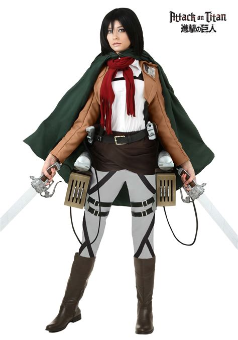 Anime Attack On Titan Mikasa Ackerman Ttraining Corps Uniform Set ...