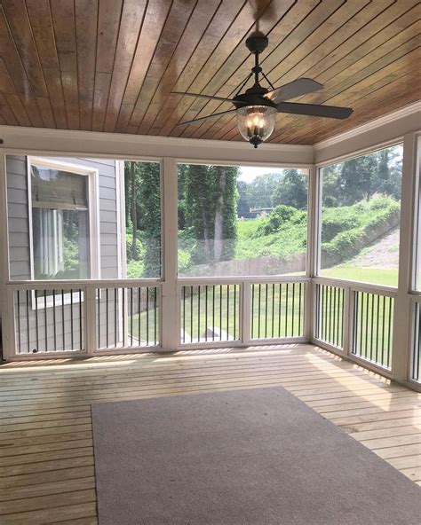 I asked y’all if we should paint or stain this screened porch floor ...