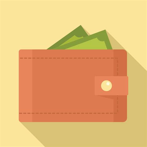 Money wallet icon, flat style 14479576 Vector Art at Vecteezy