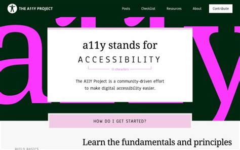 The A11Y Project — Find fast & responsive websites on SITEJOY