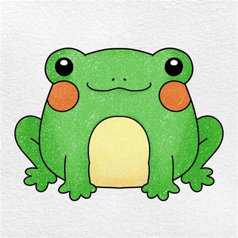 How to Draw a Cartoon Frog - HelloArtsy