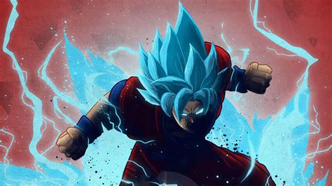 Download Super Saiyan Blue Goku DBZ 4K Wallpaper | Wallpapers.com