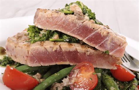 Grilled Mediterranean Ahi Tuna Recipe | Recipe | Tuna steak recipes ...